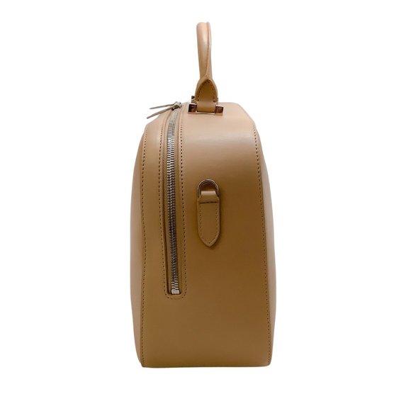 The Row Beige Leather Small Bowler Satchel - Picture 2 of 7